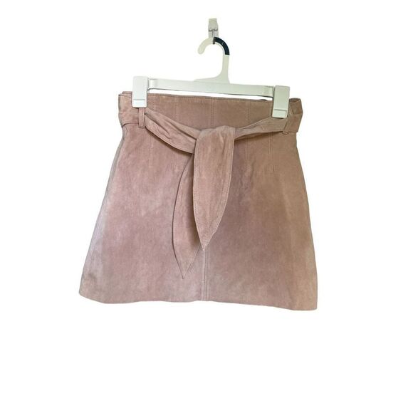 NWT BlankNyc Leather Suede Candy Blush Pink Mini Skirt Size 25 - Picture 7 of 16